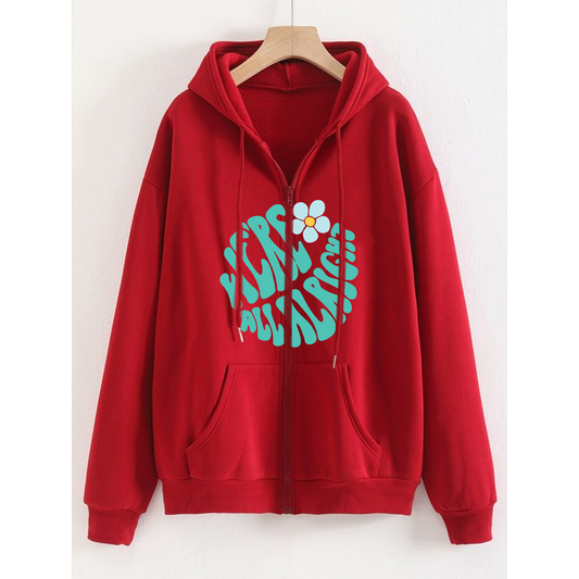 We are all alright zipper with hood