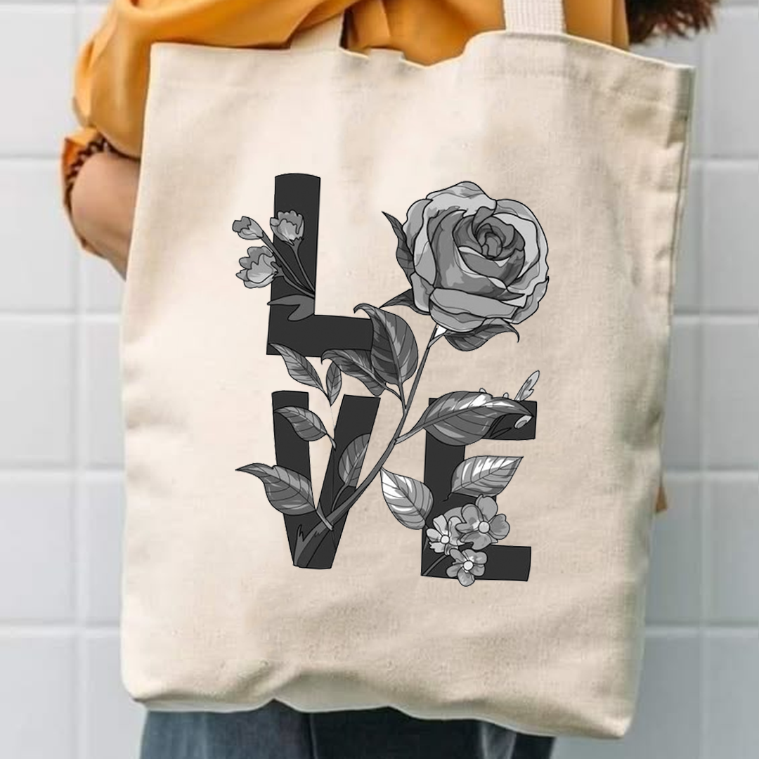 Love canvas tote bag