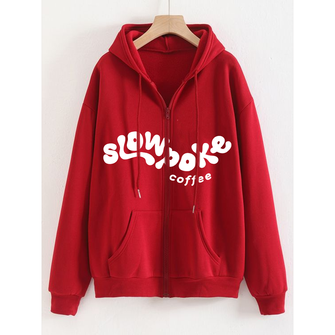 Slow poke zipper with hood