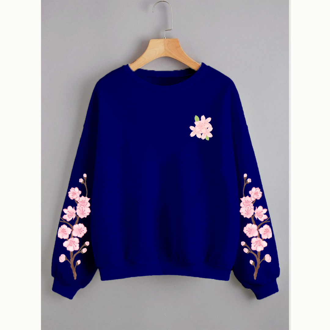 Blossom branch sleeves sweatshirt