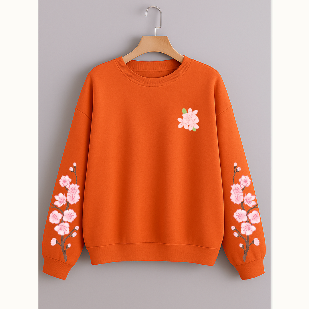 Blossom branch sleeves sweatshirt
