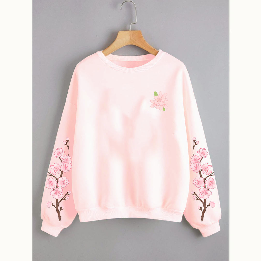Blossom branch sleeves sweatshirt