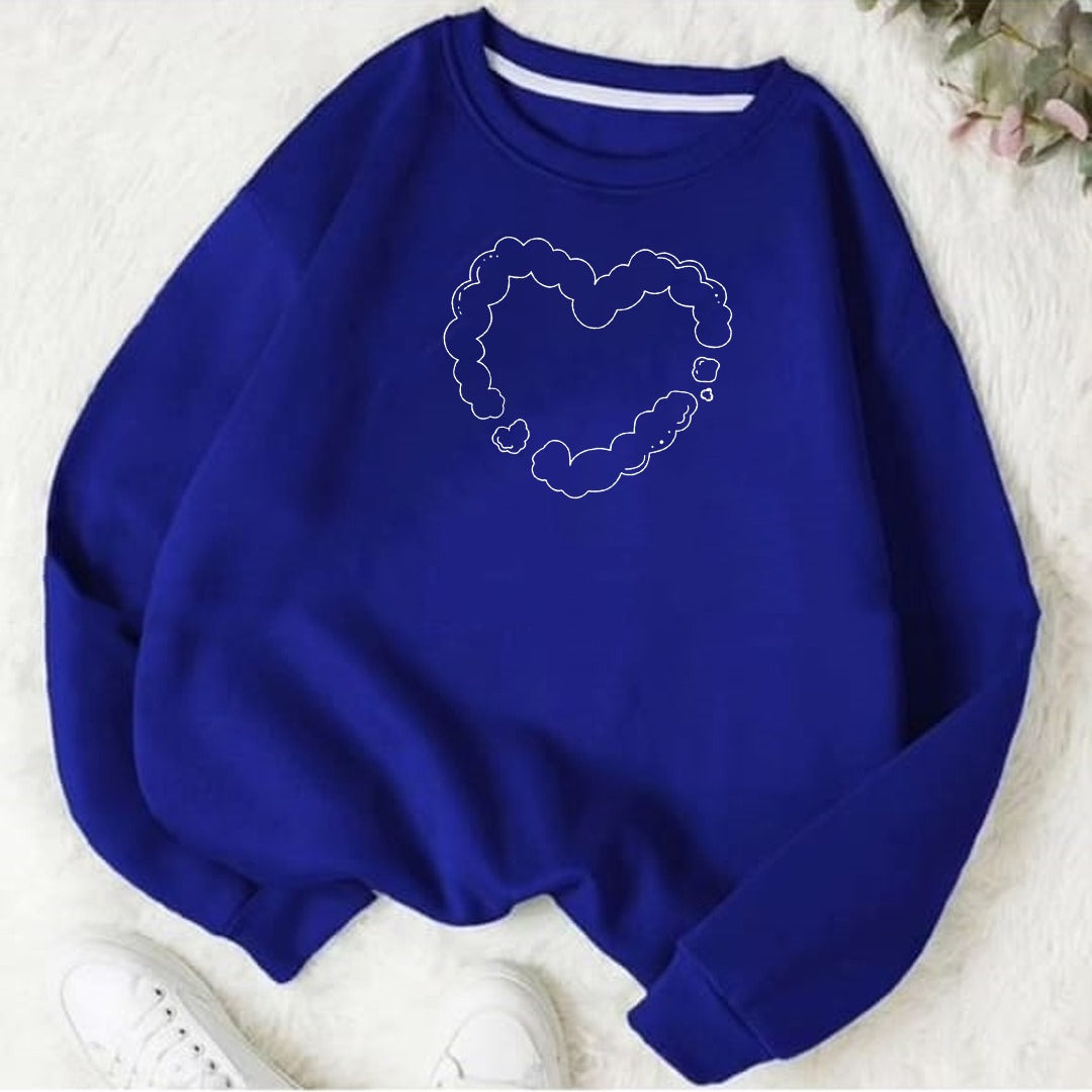 Heart Fleece Sweat Shirt