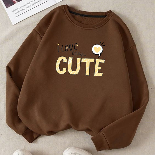 I love being cute Fleece Sweat Shirt