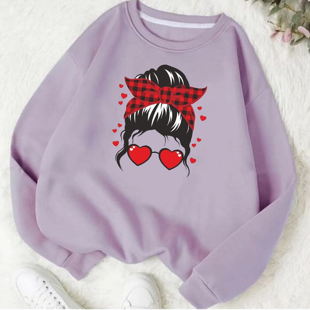 Girl hair Fleece Sweat Shirt