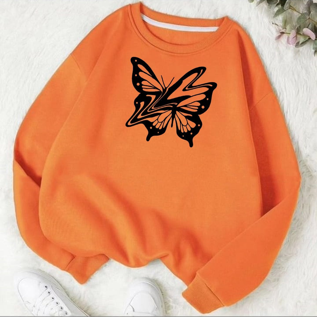 Glitch butterfly Fleece Sweat Shirt
