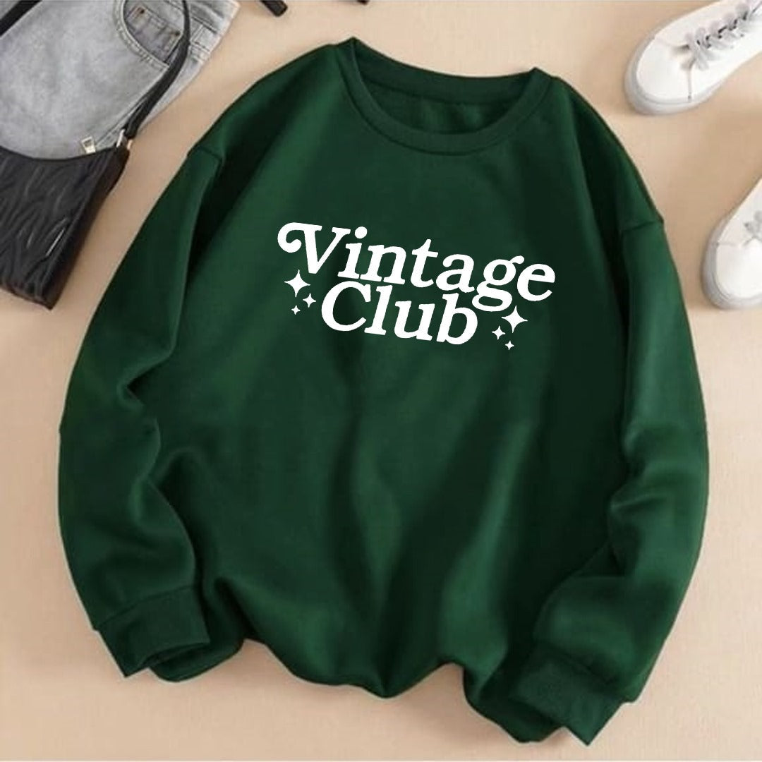 Vintage club Fleece Sweat Shirt