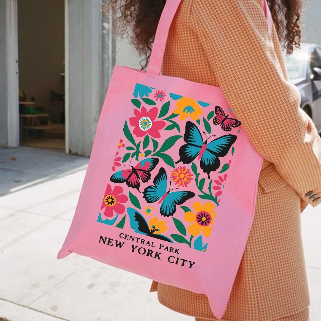 Central park newyork city canvas tote bag