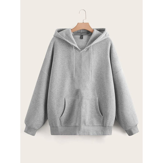 Gray fleece hoodie