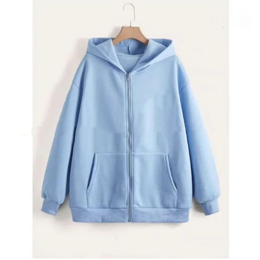 Sky blue zipper hoodie