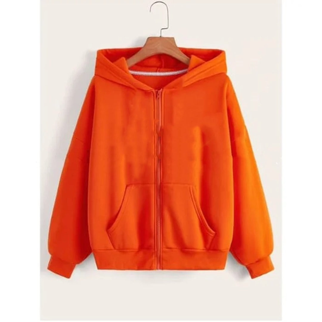 Orange zipper hoodie