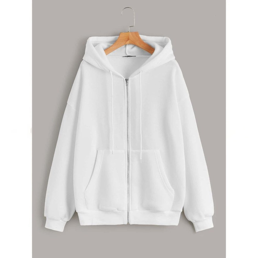 White zippper hoodie