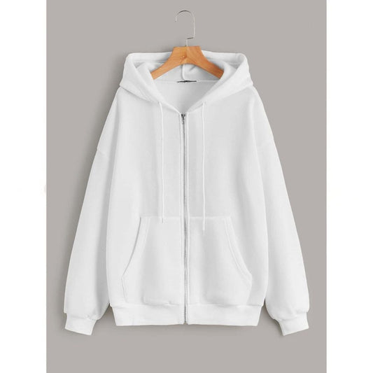White zippper hoodie