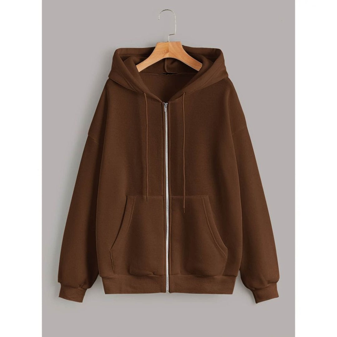 Brown zipper hoodie