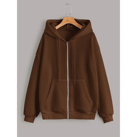 Brown zipper hoodie