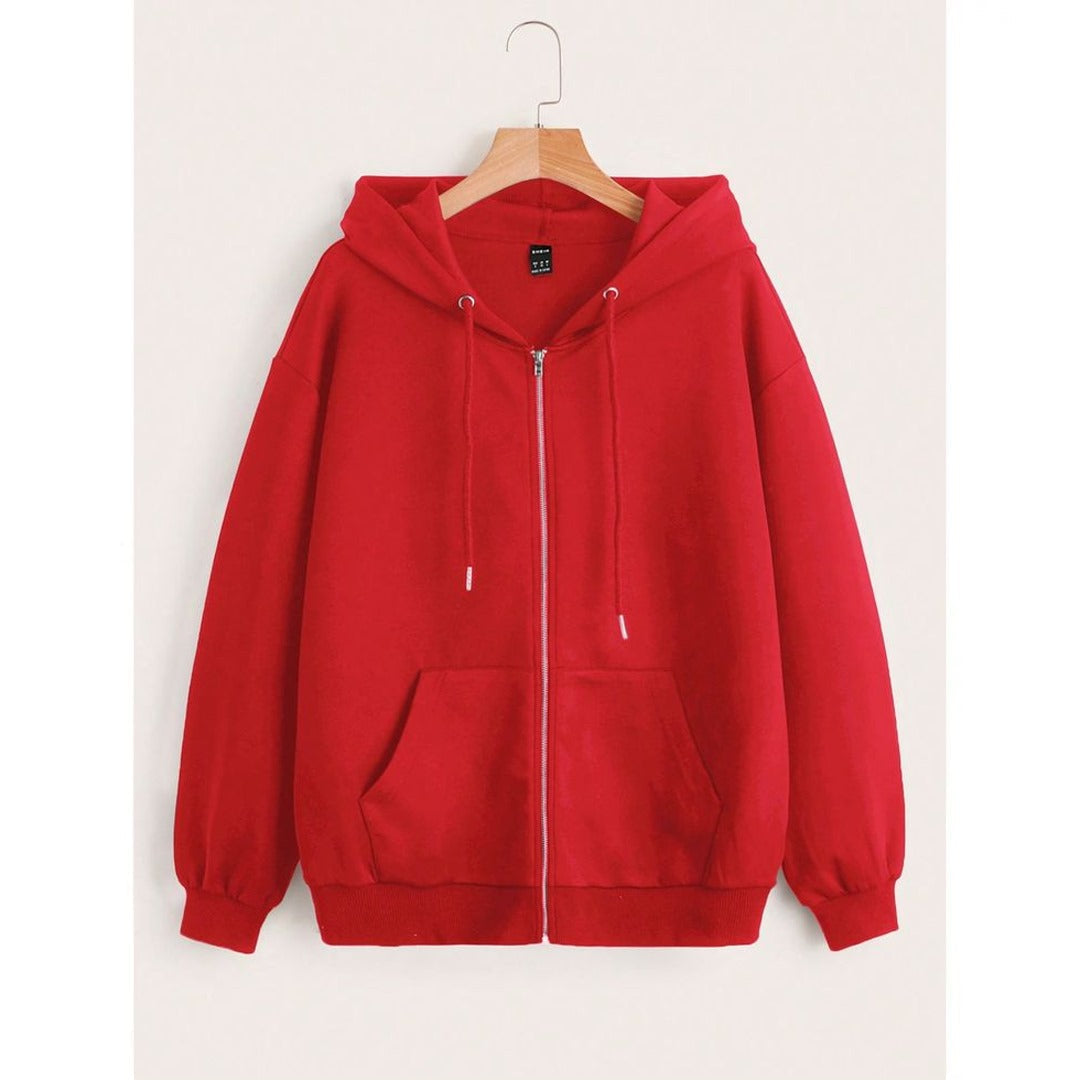 Red zipper hoodie