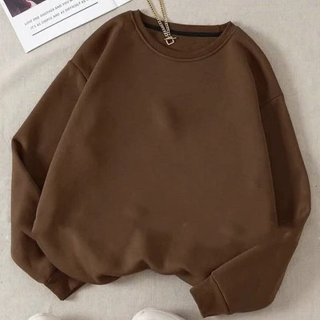 Brown fleece sweat shirt
