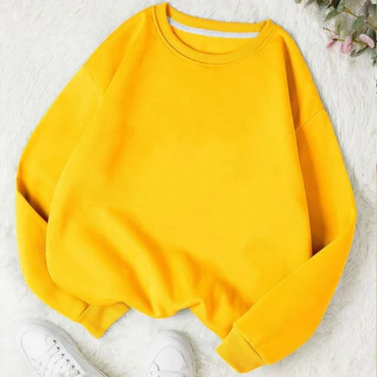 Yellow fleece sweat shirt