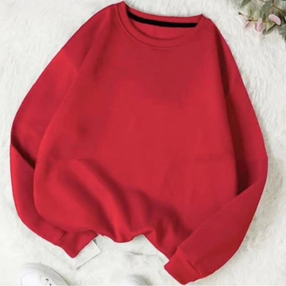 Red fleece sweat shirt