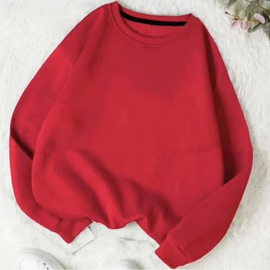 Red fleece sweat shirt