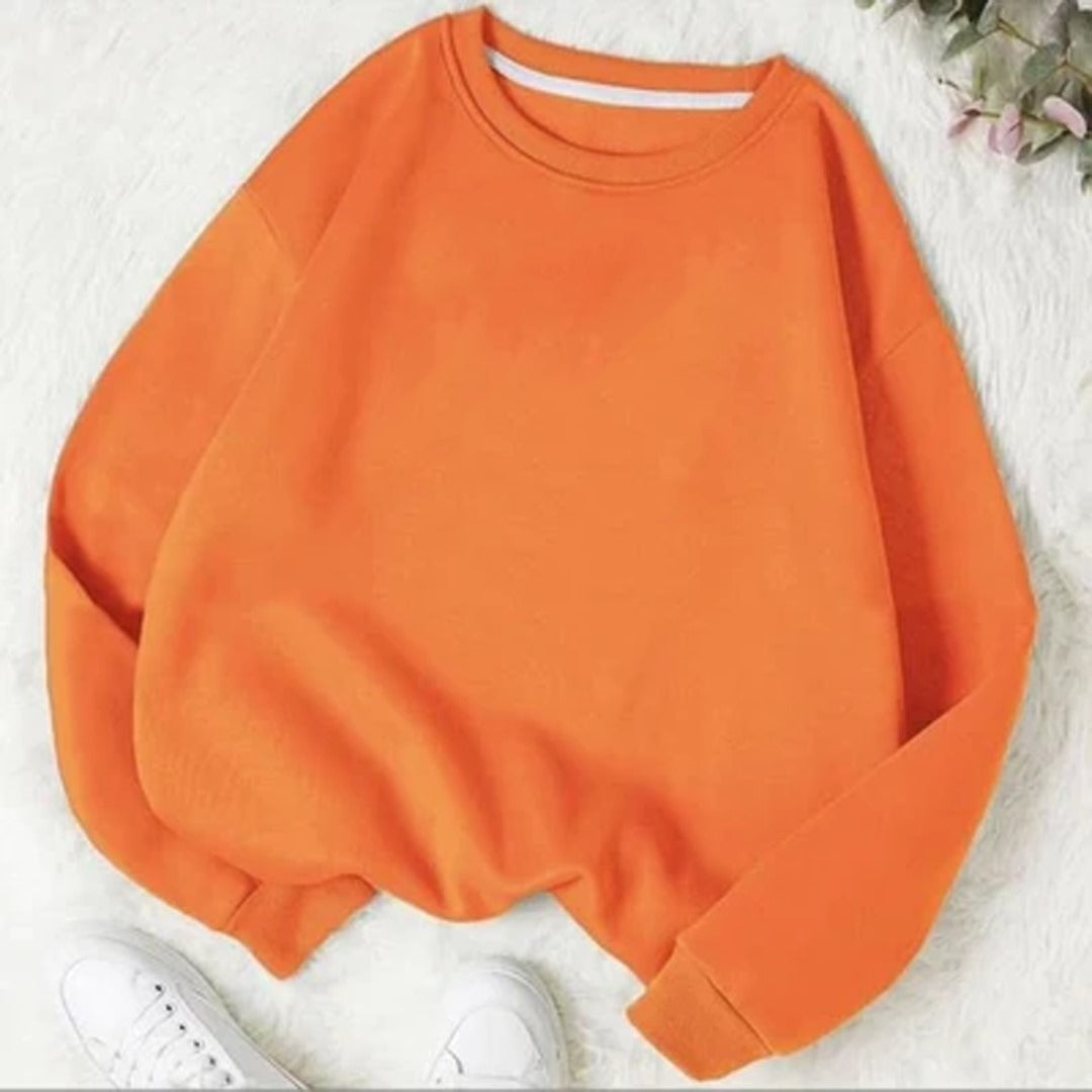 Orange fleece sweat shirt