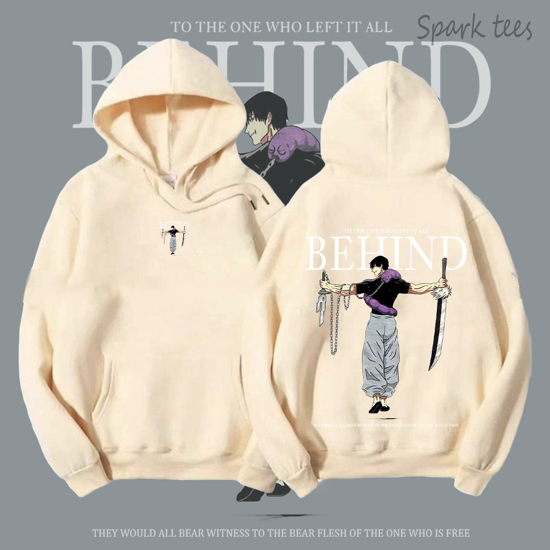 Behind Printed Hoodie