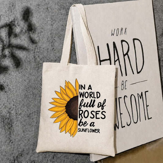 In A World Full Of Roses Printed Tote Bag