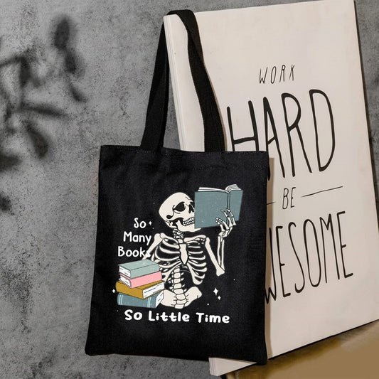 So Many So Little Time Black Tote Bag