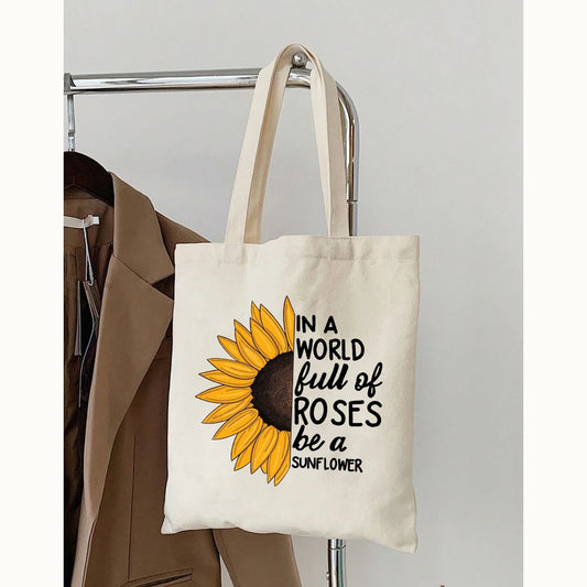 In A World Full Of Roses Printed Tote Bag