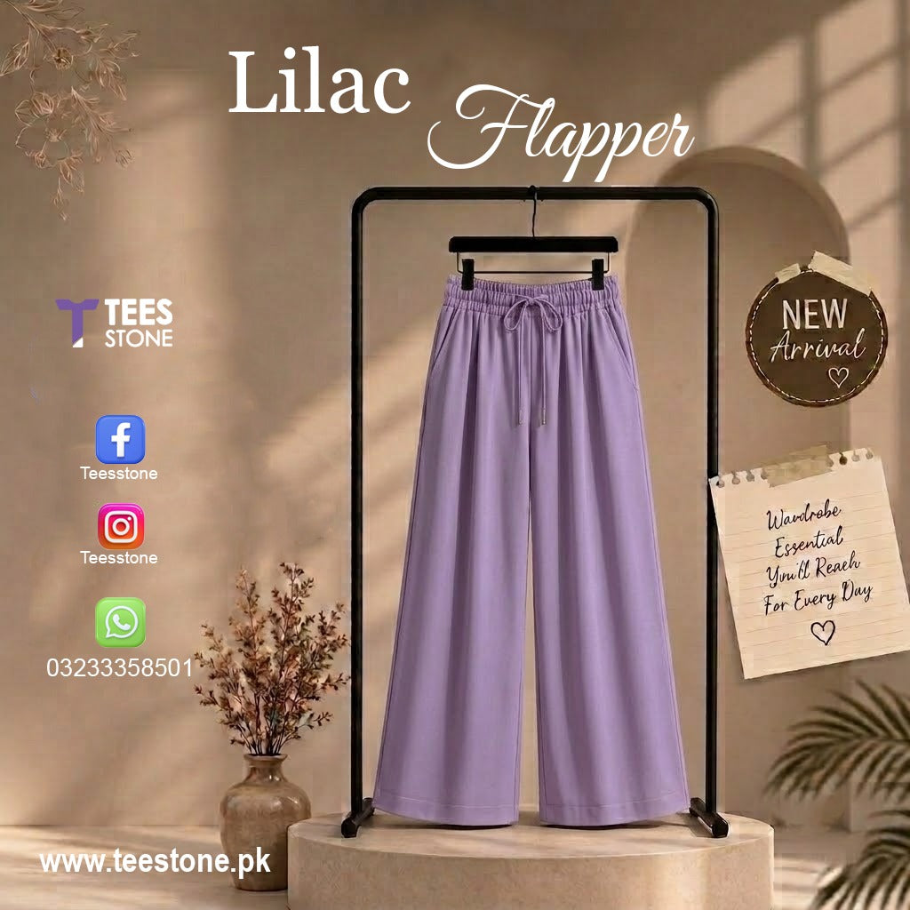 Lilac Wide Leg Flapper