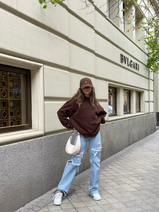 Brown fleece sweat shirt