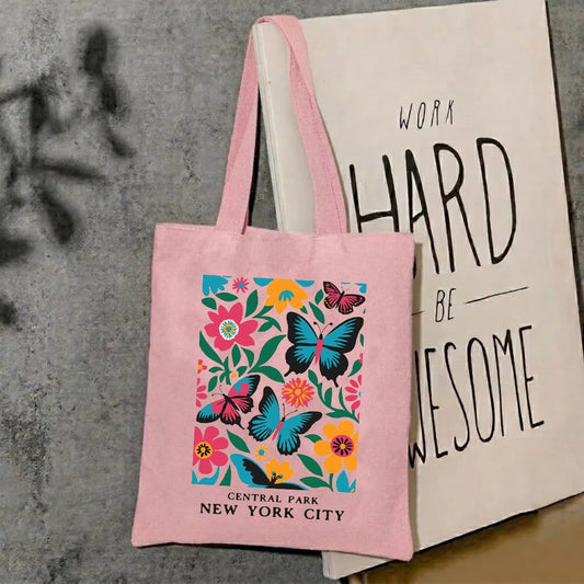 Central park newyork city canvas tote bag