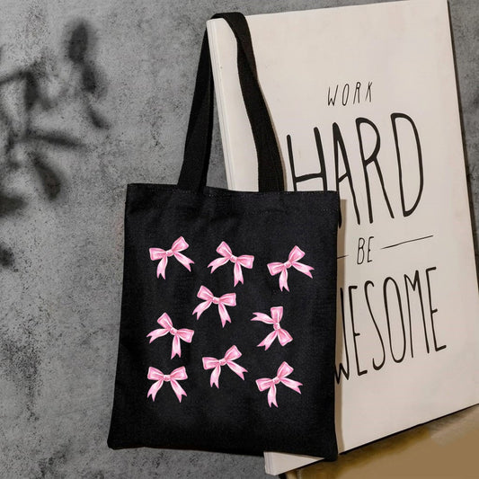 Bows canvas tote bag