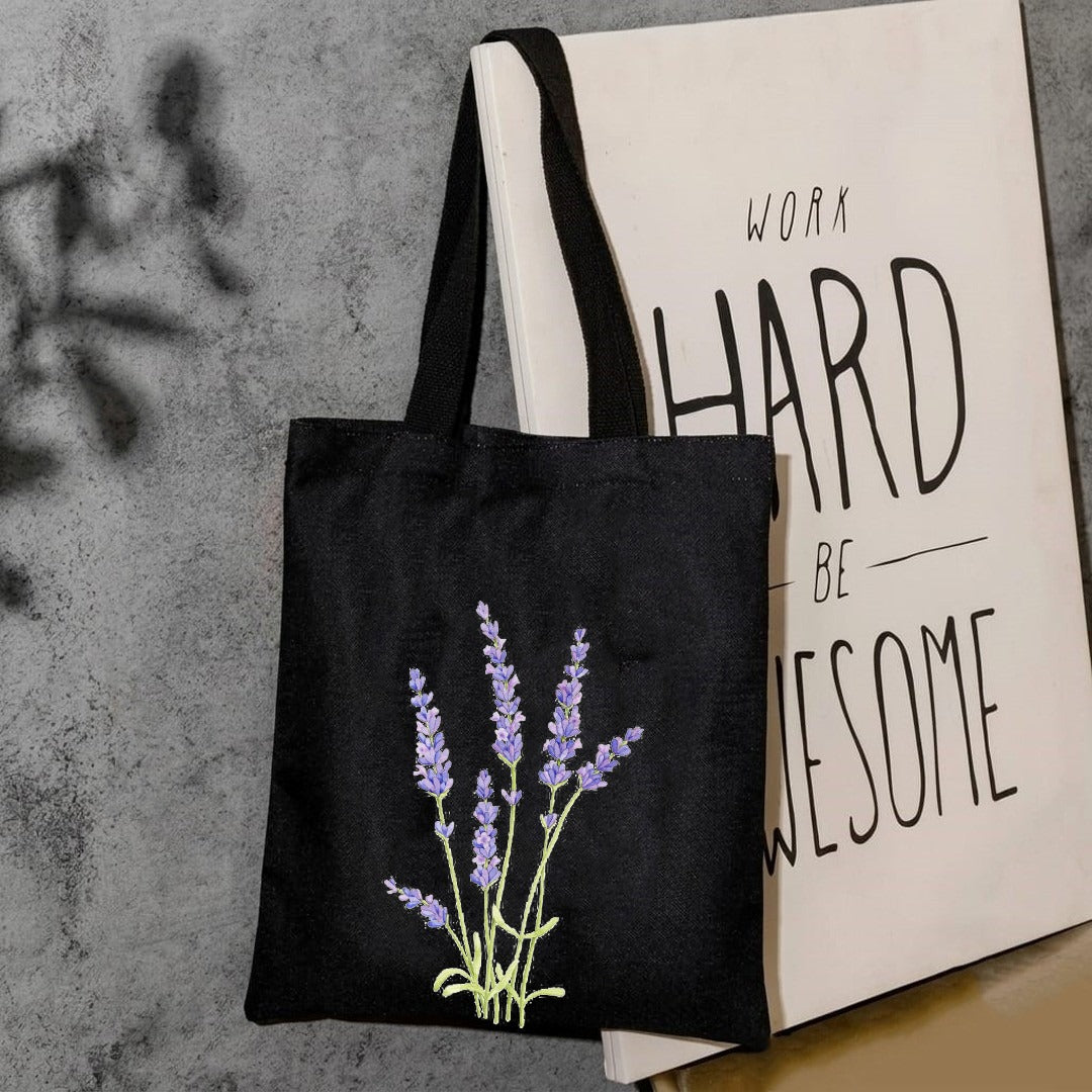 Levender canvas tote bag