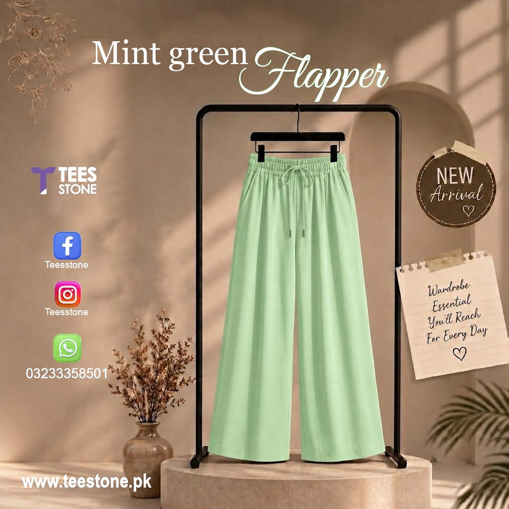 Mint Green Wide Leg Flapper