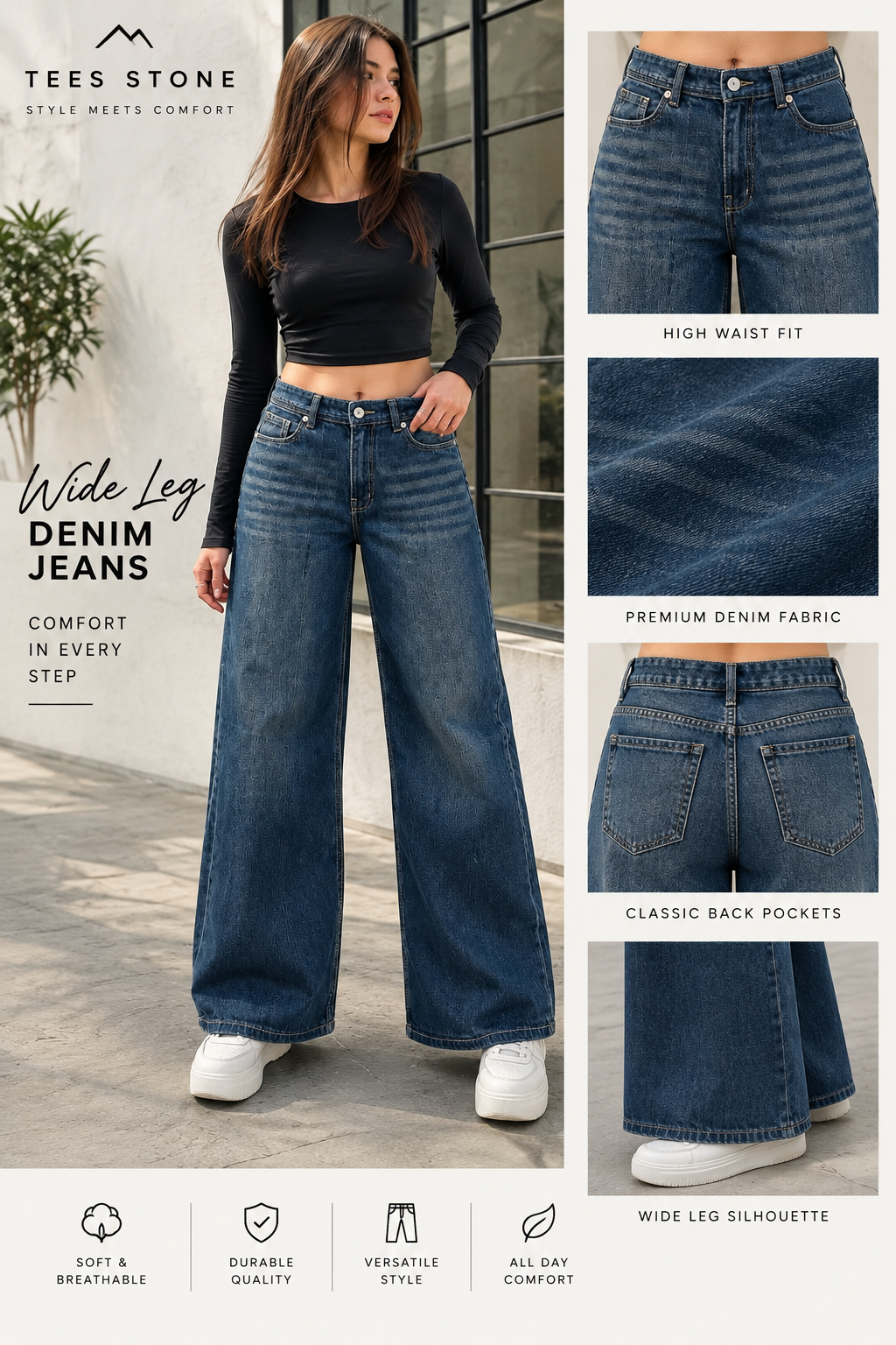 Vintage Wide Leg Jeans