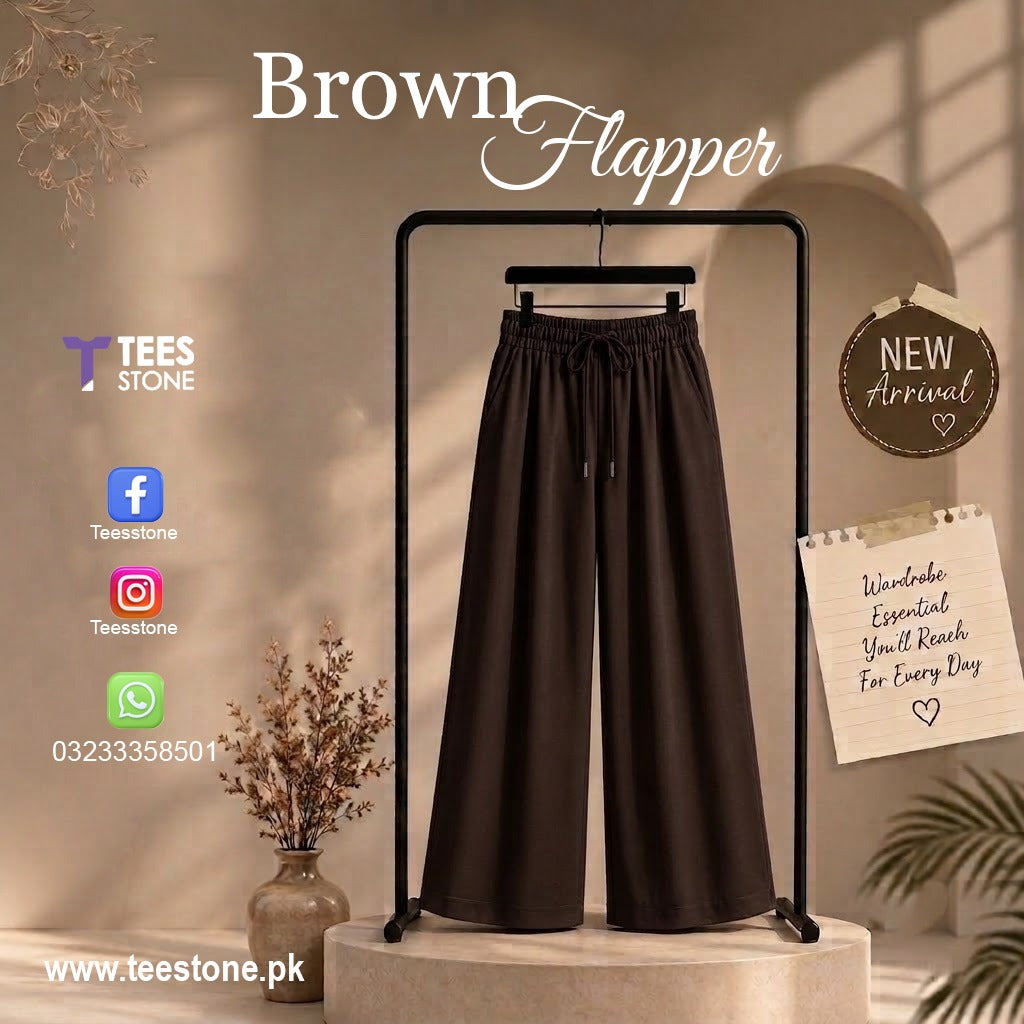 Brown Wide Leg Flapper
