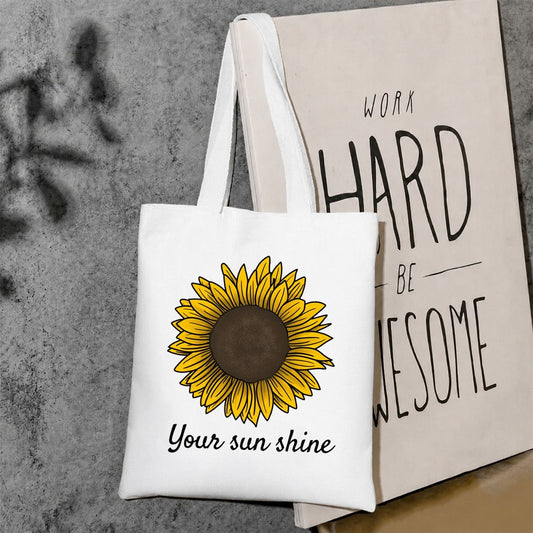 Your sunshine canvas tote bag