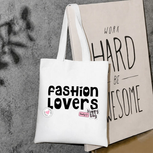 Fashion lovers canvas tote bag