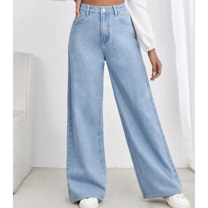 Sky Blue Wide Leg Jeans
