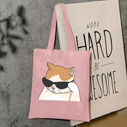Cool cat meme tote bag