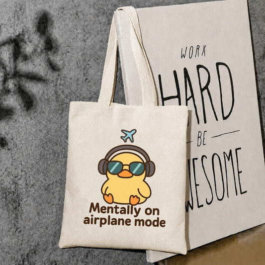 Mentally on airplane mode tote bag