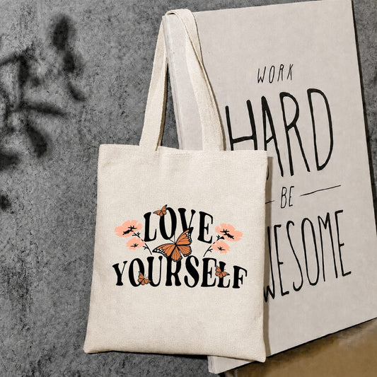 Love Yourself Printing Tote Bag