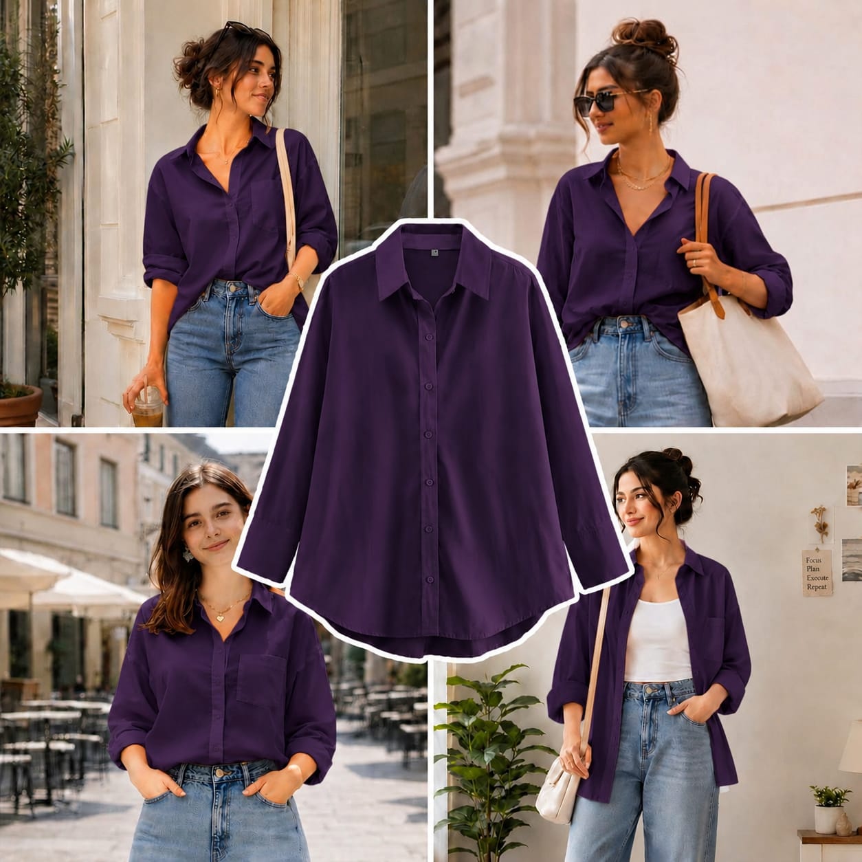 Purple Button Down Shirt