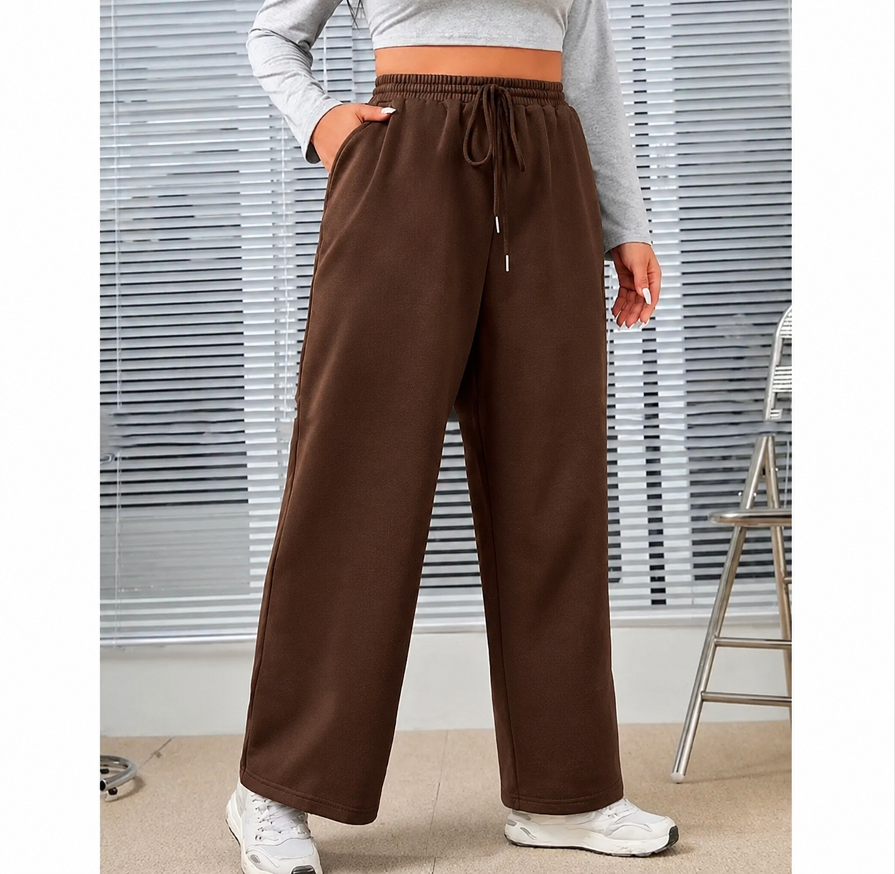 Brown Wide Leg Flapper