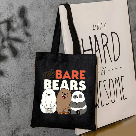 We bare bears canvas tote bag