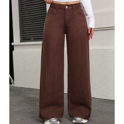 Brown Wide Leg Jeans