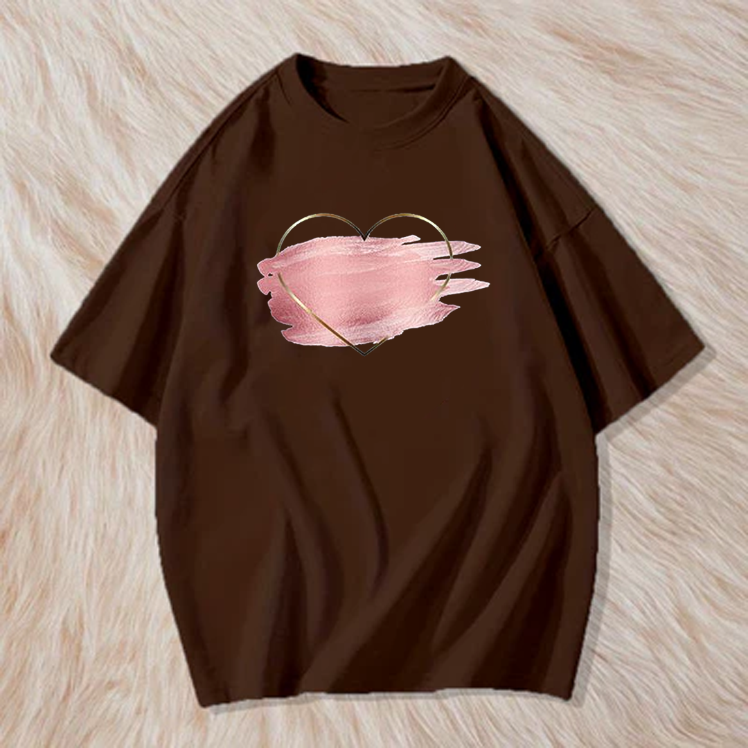 Golden heart t shirt