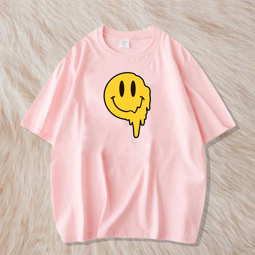 Melting emoji t shirt