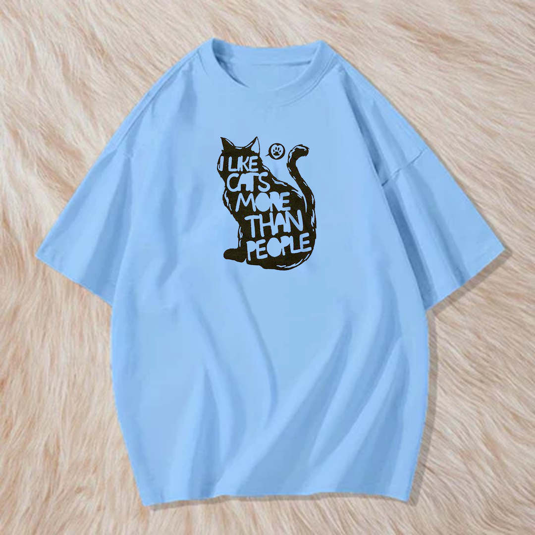 I like cats more than people t shirt